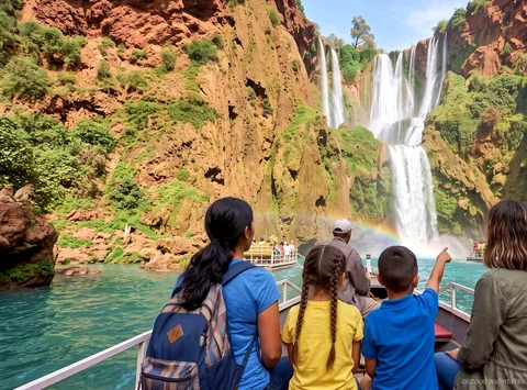 Paseo en barca opcional en la base de las Cascadas de Ouzoud cerca de Marrakech